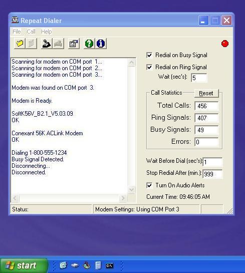 Repeat Dialer Screenshot
